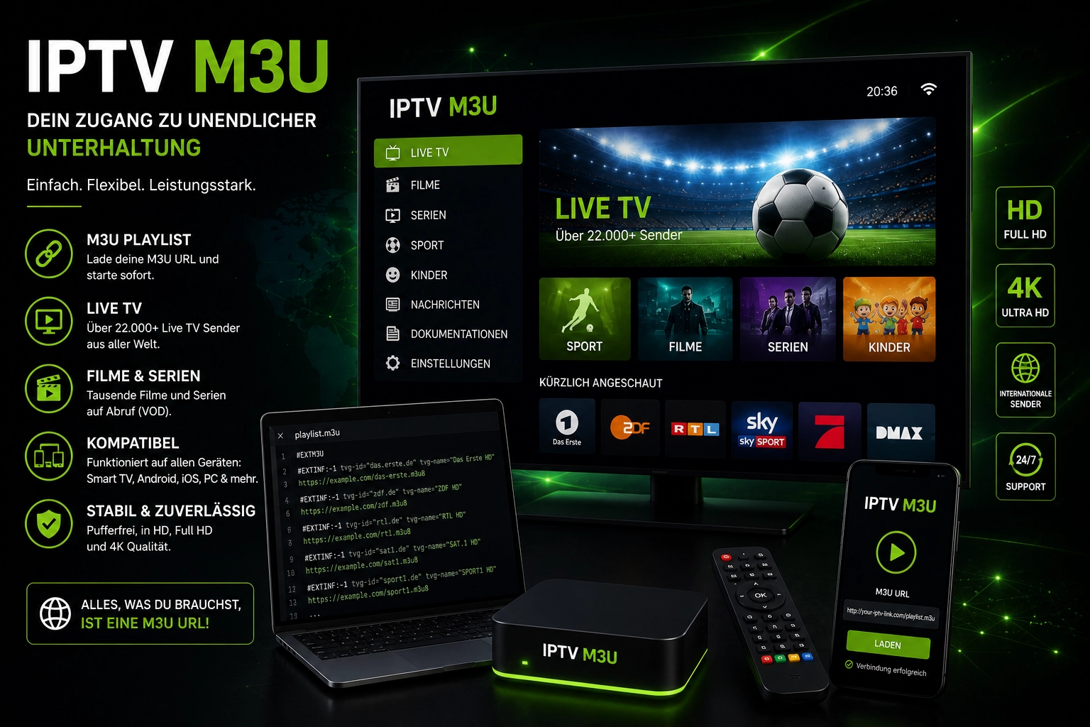 IPTV M3U Praxis-Anleitung – Playlist auf Fire TV Stick einrichten